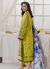 Sunshine Bloom By Alzohaib Printed Cotton Silk 3 Piece Unstitched Suit AZ25SSBW D-CSE-06